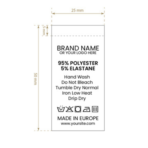 Premium Custom Wash Care Label - Image 2